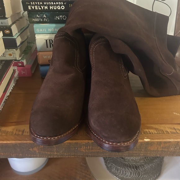 Atitlan Leather Brown Slouchy Suede Boots Size 10 NWOT - Picture 5 of 11